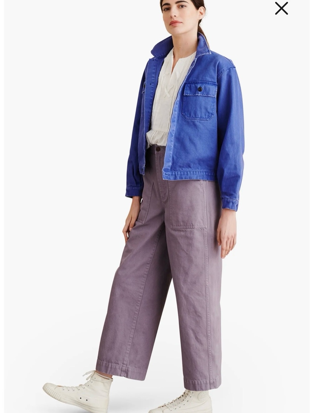 Alex Mill Washed Denim Work Jacket - Vintage Cobalt, Small - Picture 6 of 15